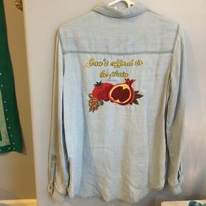 Zara Basic Light denim button-up